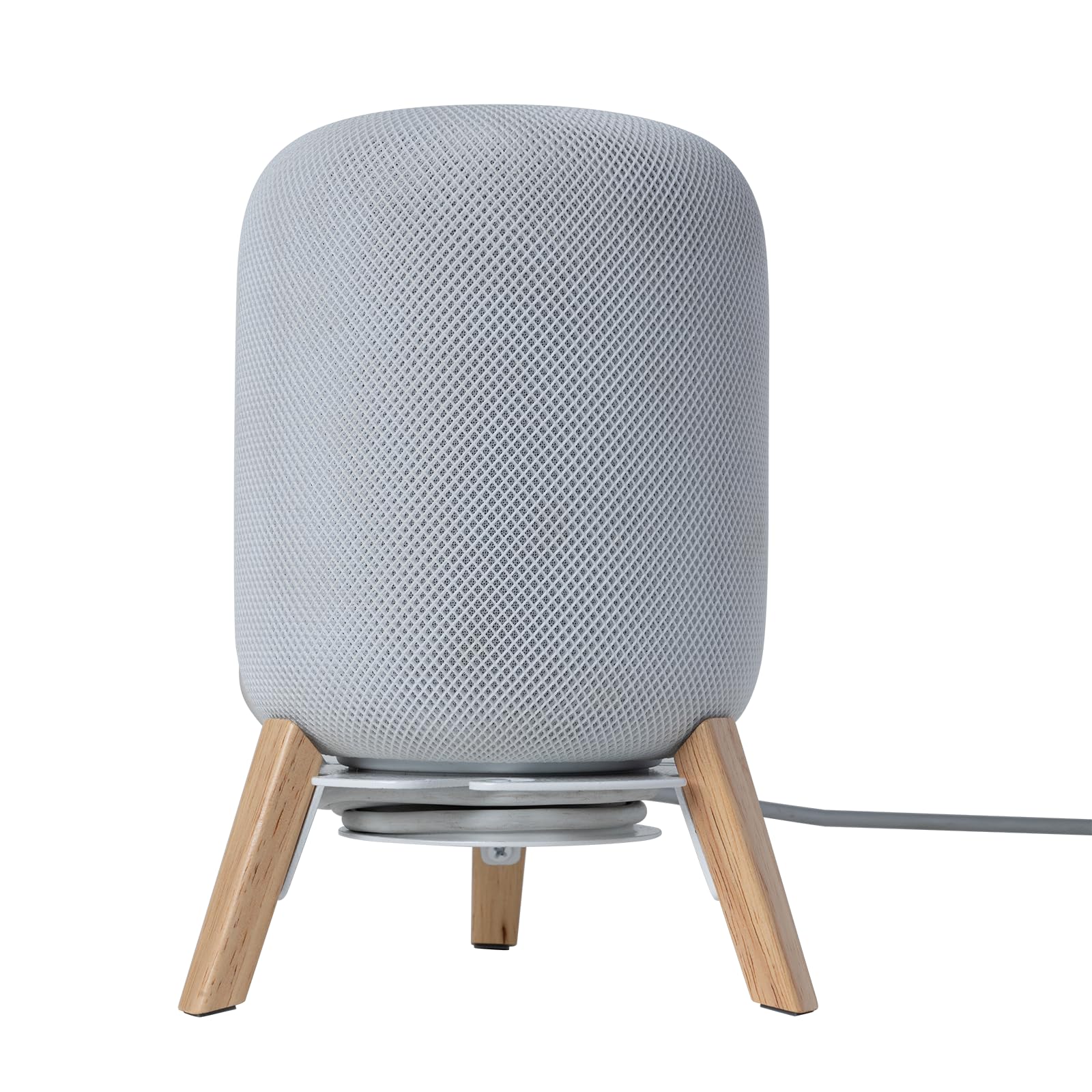 shinar Speaker Brackets Compatible with Homepod 2 Gen Speaker Tbale Stand (2023 Released) Table Mount Bracket with Integrated Cable Management Better Sound (White)