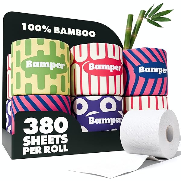 BAMBOO TOILET PAPER, 3-PLY & 380 SHEETS, SOFT...