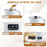 mumisuto Soy Milk Maker, 20Oz Automatic Nut Milk & Soup Machine view 4