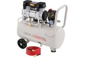 6.4 Gallon Quiet Air Compressor, 24L Oil-Free Air Compressor Tank, 110V/60Hz 2HP, MAX 115 PSI, 60dB Ultra Quiet Compressor Pe