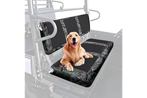 StarknightMT UTV Mule Pro Seat Covers 1680D Compatible with Kawasaki Mule PRO-FXT FX DXT DX 2015-2023 Waterproof Bench Seat Covers Accessories (Camouflage Spell Black)