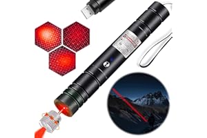 XIMIBI Red Laser Pointer High Power,[2100metres] USB Rechargeable Hunting Outdoor Astronomy Hunting High Power Laser Pointer for Presentations Teaching Outdoor Cat Dog Laser Light Pointer Toy ﻿