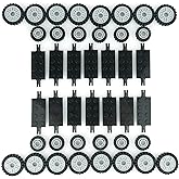 City Car Wheels Tires Axles Kits Set, 70pcs Vehicle Truck Parts Classic Pieces Accessories, Bulk Bricks Sets Construction Toy