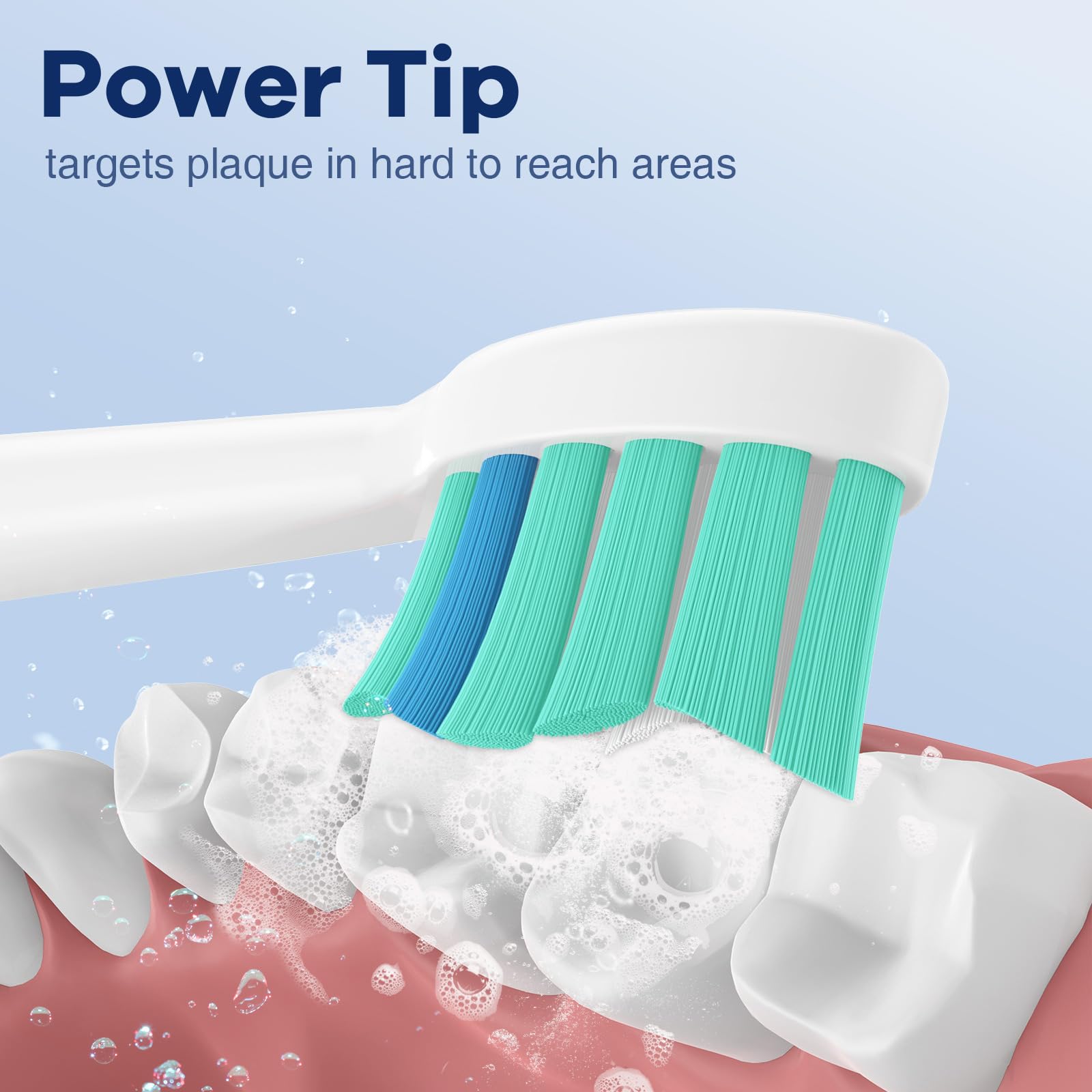 Konlyn Ersatzbürsten passend für Philips Sonicare Ersatzbürsten - Medium Bürstenköpfe für Sonicare Zahnbürste Snap-on Elektrischen Zahnbürsten, 8er Pack 2