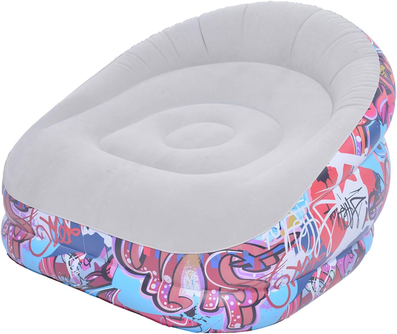 DIMAR GARDEN Inflatable Flocked Lounge, Air Lazy Sofa, Durable and Lightweight, for Living Room, Bedroom and Lounge, Indoor and Outdoor (Single Size): Kitchen & Dining