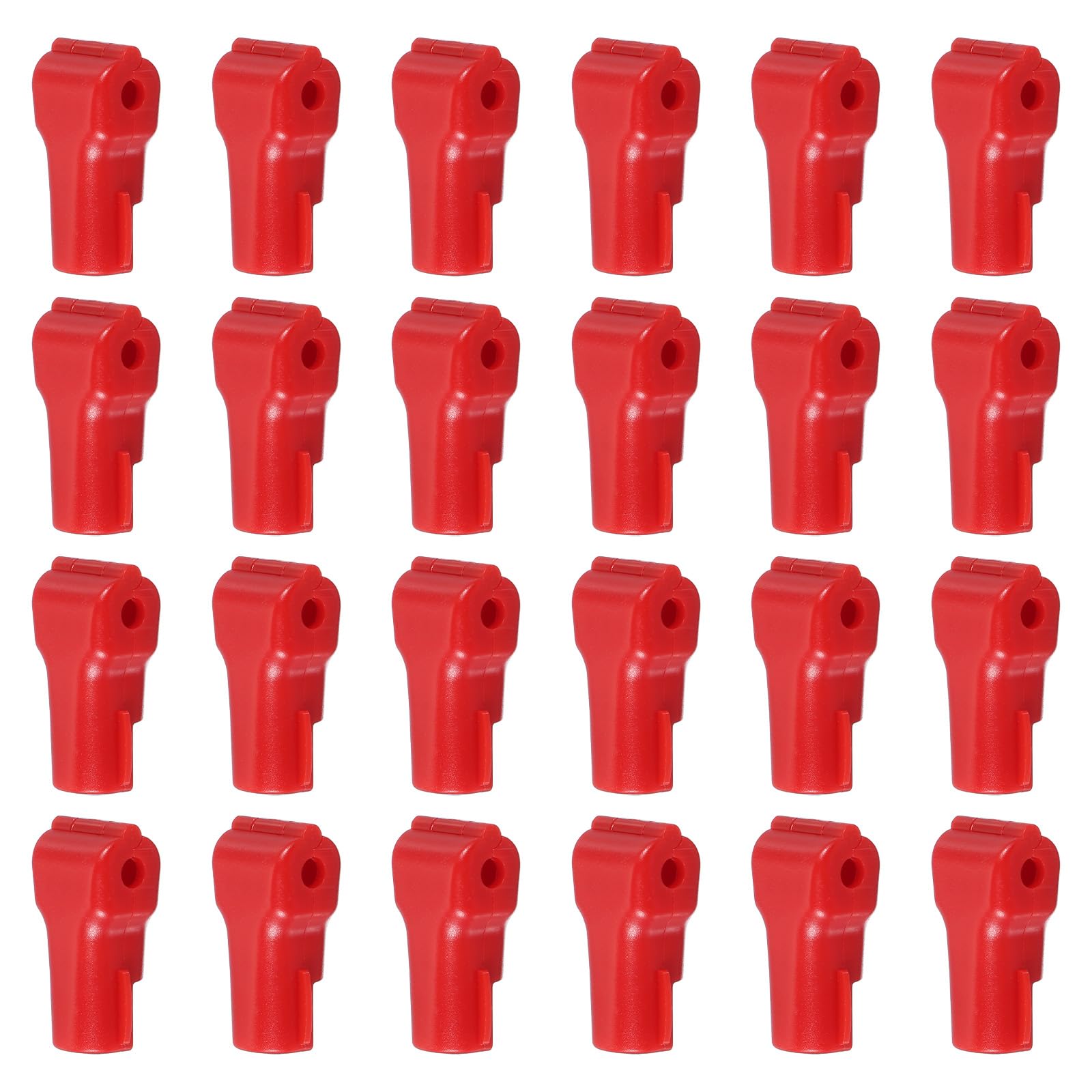 Photo 1 of PATIKIL 5 mm Stop Peg Lock, 50 Pcs Pegboard Hooks Anti Sweep Theft Hook Locks Plastic Pegs for Mobile Accessories Shop Clothes Retail Security Display, Red