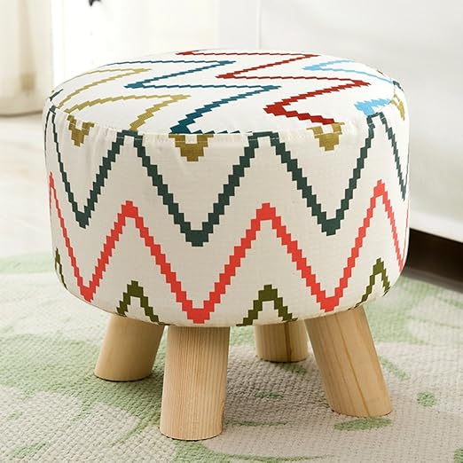 Banc En Bois Rond Capitonne Avec Repose Pieds Salon Canape Tabouret Tissu Petit Rond Tabouret Home D Entree A Chaussures Banc Mode Petit Banc Table Basse Tabouret Amazon Ca Maison Et Cuisine