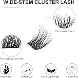 LYMYBETY Cluster Lashes Extensions 144P D Curl 10mm 12 Rows 12Pcs/Row view 2