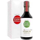 San-J - Gluten Free Tamari Lite Soy Sauce with 50% Less Sodium - Made with 100% Soy - Specially Brewed - 20 oz. Bottle