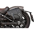 Leather saddlebag with magnetic quick buckles compatible with 2018-2024 Indian Scout Bobber, 2020-2024 Scout Bobber Sixty, 2019-2024 Scout Bobber Twenty, 2022-2024 Scout Rogue (Wrinkled- LEFT SIDE)