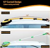 Harazaqa 15° Curved Car Cleaning Brush with Telescopic 43" Aluminum Handle view 2