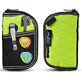 VIPERADE VE10 EDC Pouch Small Pocket Tool Pouch with 10 Compartments, Men's Pocket Organizer for Multitools, EDC Organizer with Patches Area for DIY (X-Pac Green)