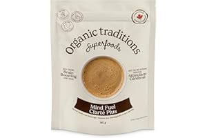 Organic Traditions Mind Fuel Instant Mushroom Coffee Alternative, Caffeine Free Lion’s Mane and Maca Herbal Drink with Dandel