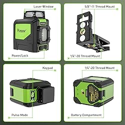 Huepar 901CG Self-Leveling Laser Level, 360 Green