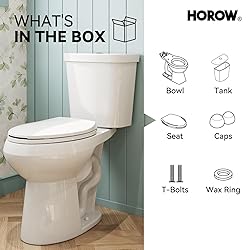 HOROW 19 Inch Tall Toilets, Extra High Toilets with