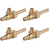 4418500200 GAS BURNER Valve 1/8" Mpt X 3/8-27（4 Pack） | Replacement for Jade Range Generic - Valve, Stove Horiz Split