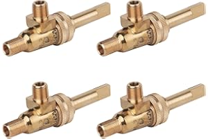 UPUUUP 4418500200 Gas Burner Valve Jade Range Gas Valve 1/8" Mpt X 3/8-27 4 Pack | 4418500200 Horizontal Split Valve