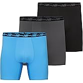 New Balance mens No Fly Performance Breathable Lightweight Moisture Wicking Underwear Boxer Brief (4 Pack)