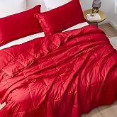 Menopleasing Coma Inducer&reg; King Oversized Cooling Comforter Set, Cherry Red | Experience Coma Worthy Sleep with Cozy All Season Extra Large Bedding