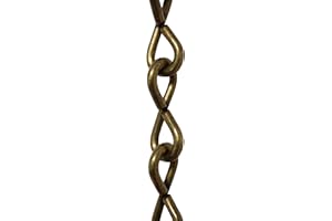 RCH Hardware CH-S50-12-AB-10 Steel Basket Chain, Antique Brass (10 Feet)