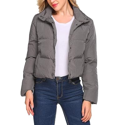 Women Stand Collar Down Coat Short Winter Puffer Panama | Ubuy