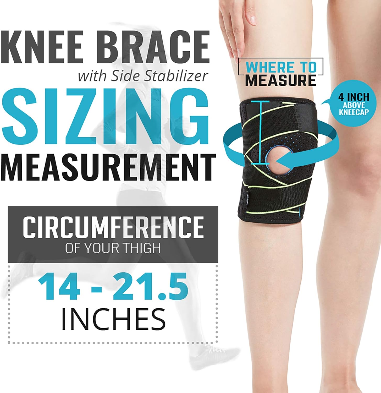 Knee Brace with Side Stabilizers & Patella Gel Pads for Knee Support …: Health & Personal Care