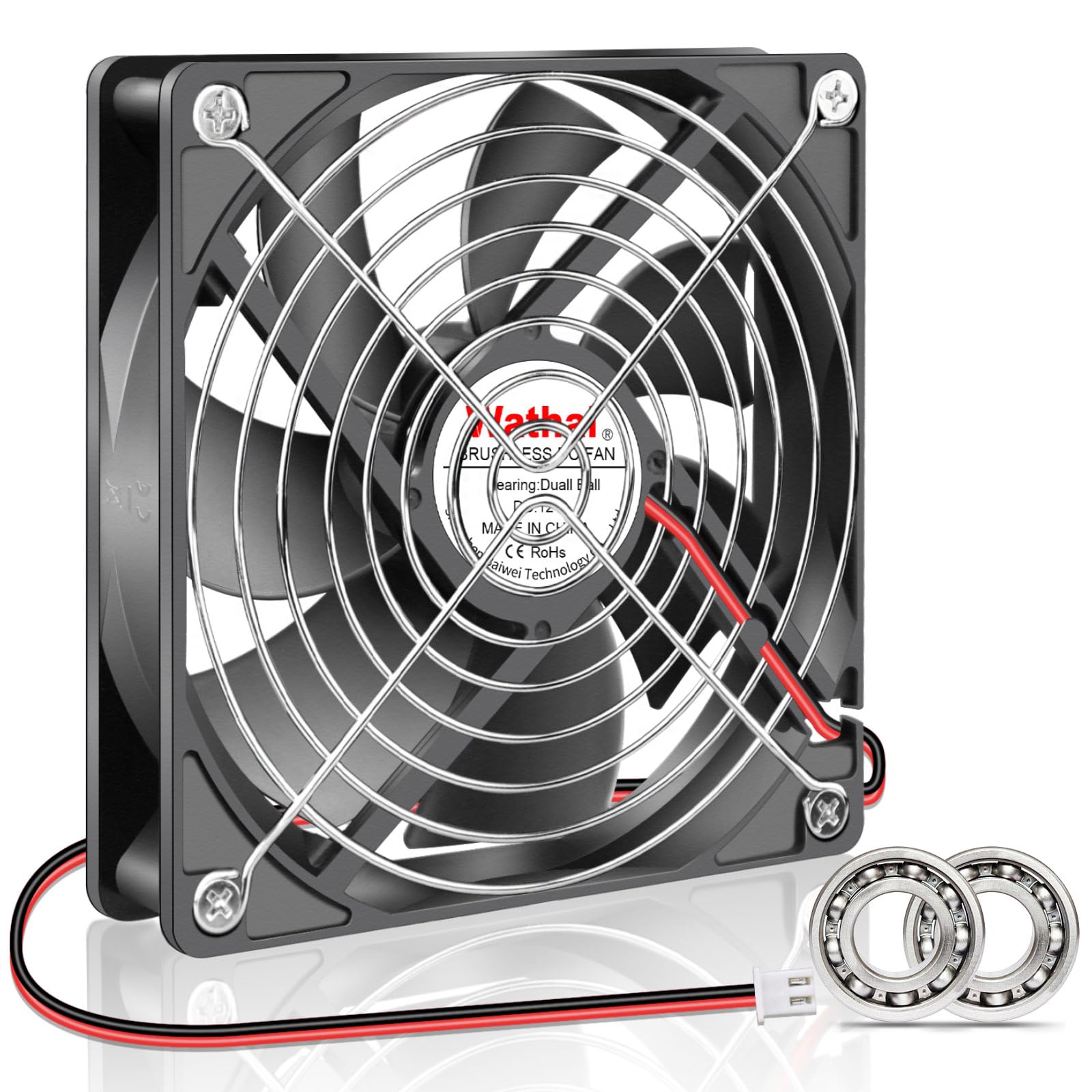 Mua Wathai 120mm x 25mm 12V DC Brushless Cooling Fan Dual Ball High ...