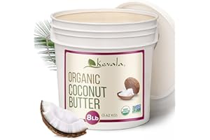 Kevala Organic Coconut Butter - Nutritious Addition to Everyday Baking and Cooking, Creamy Spread for Toasts and Desserts, Ingredient for Homemade Skincare and Haircare Cosmetics, Bulk Size, 8 lb