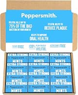 Peppersmith Extra Strong Mints Sugar Free Xylitol 12x15g Natural Eucalyptus