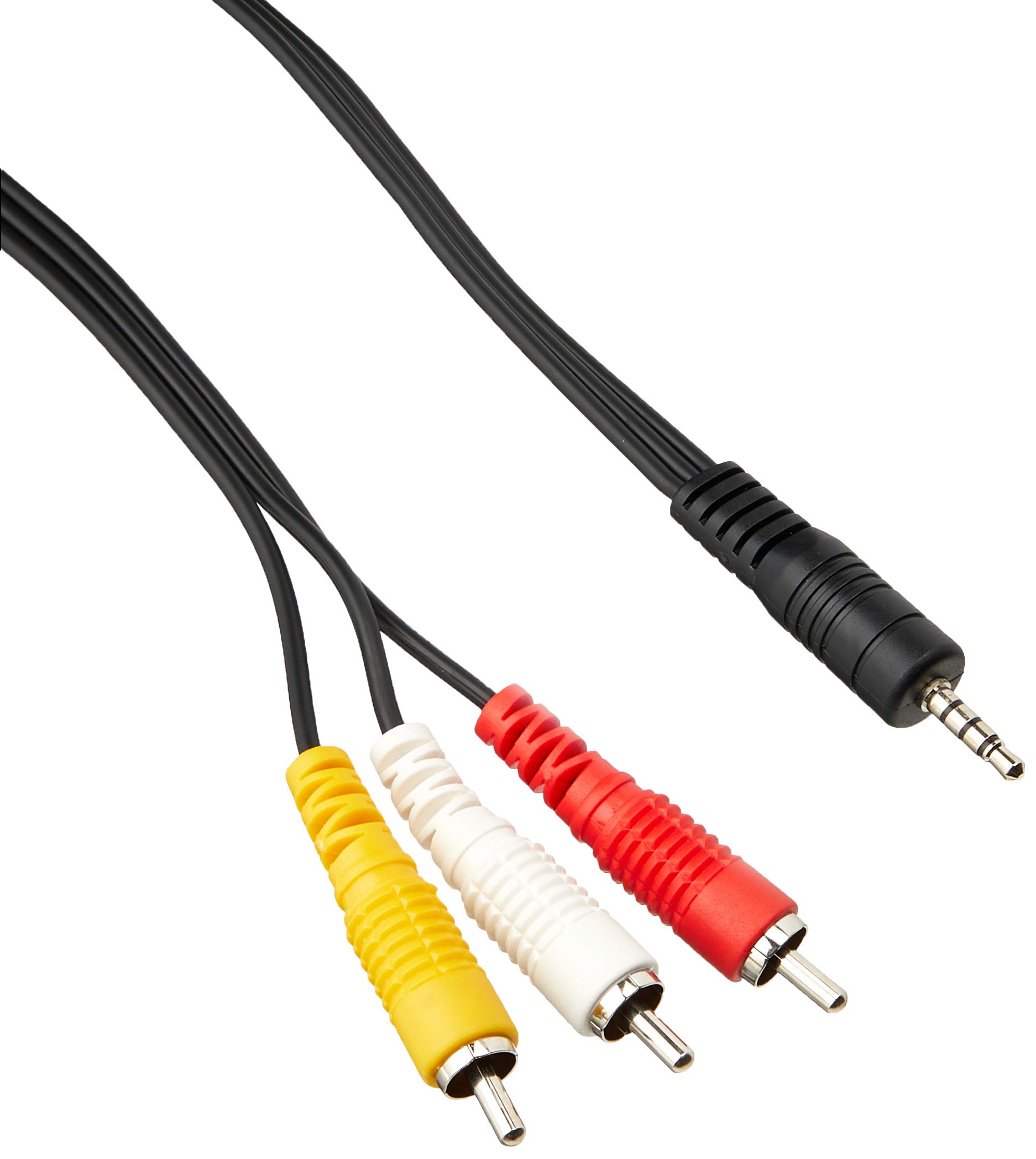 Pro Signal PSG03065 3.5mm 4 Pole Jack Plug to 3x Phono (RCA) Plugs Lead, 250mm, Black