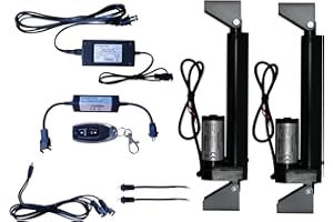WindyNation (2pcs 12 Volt, 225 lbs Linear Actuators + AC to 12 VDC Power Supply + Wireless Remote Control DPDT Switch + Actuator Mounting Brackets + Wiring & Connectors