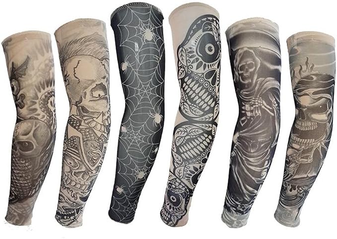 Shina 6本セット タトゥースリーブ アームカバー Tattoosleeve 日焼け止め タトゥーアームカバー 通気 吸汗速乾 運動風 格好いい おしゃれ 入れ墨アームカバー アームカバー 通販 Amazon