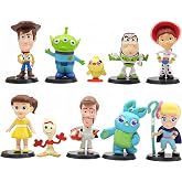 Anilnel for Toy Theme Story 10PCS Cartoon Figure Set - Cute Action Figures, Cake Toppers, Birthday Party Favors, Home Decor Gifts