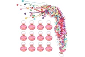 GAILROSO 12Pack Streamer Poppers,Romantic Colorful Hand Throw Streamers Poppers,No Confetti Mess Paper Crackers for Wedding Birthday Party Celebrations Graduation Party Favors Shows.