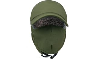AOSKEY Trapper Hat for Men Women Waterproof Winter Warm Baseball Cap with Ear Flaps and Mask