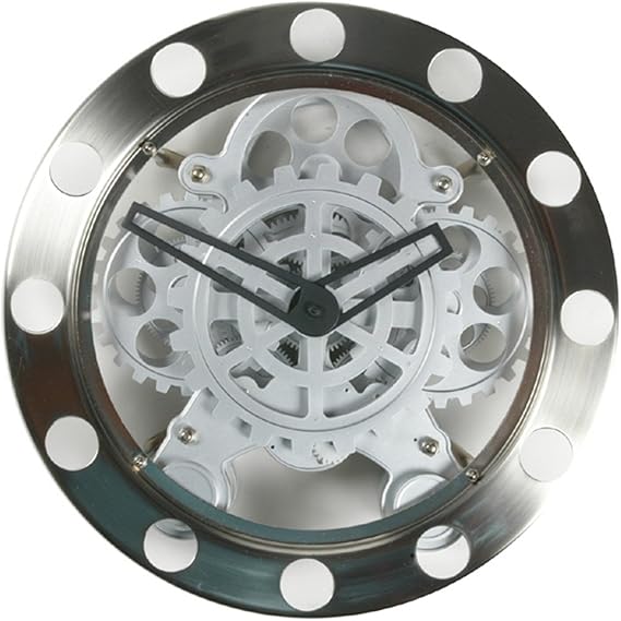 Wall clock visible gears. Amazon.co.uk Kitchen & Home