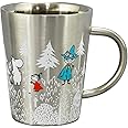 Yamaka Shoten Moomin MM6006-856 Stainless Steel Mug, Double Wall Construction, Moisturizing and Cold Retention, Approx. 12.2 fl oz (360 ml), Forest Moomin Goods, Scandinavian, Mother's Day, Gift, Tableware, Gift, Wedding Gift, Made in Japan