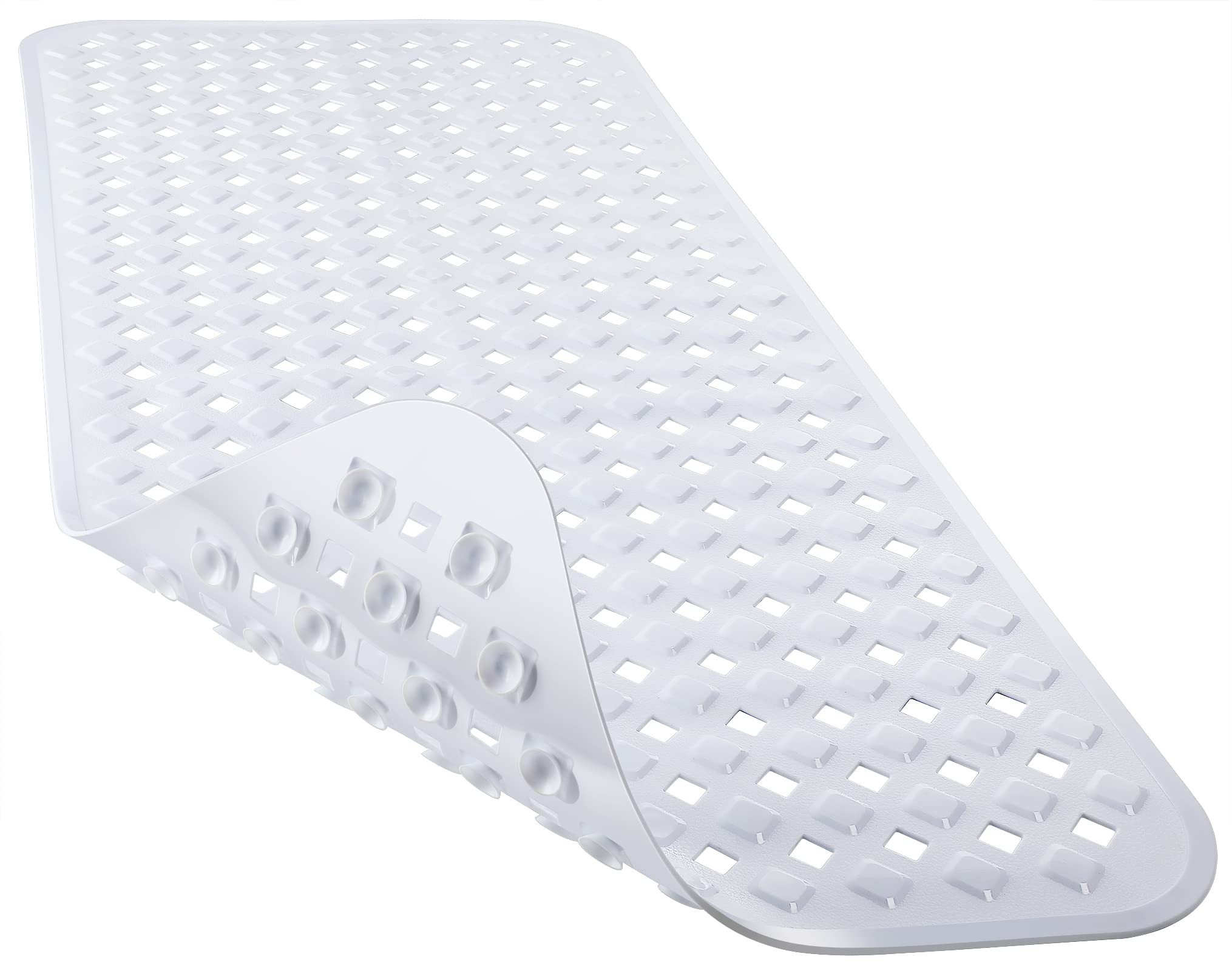 Yimobra Original Bath Tub and Shower Mat 70 X 40 cm, Non-Slip with Drain Holes, Suction Cups, Machine Washable, Phthalate Free, No Latex, No BPA, White