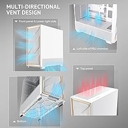 Antec Flux Wood White, 5 x PWM Fans