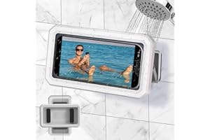 Shower Phone Holder Waterproof-480°Adjustable Rotation, Waterproof Anti Fog Case with Touch Screen for Bathroom Bathtub, Show