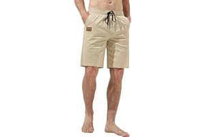 HHZ Men's Stretch Cotton Casual Dress Shorts Twill Stretch Summer Beach Chino Drawstring Work Shorts