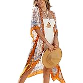 Kimonos for Women Casual Swimsuit Coverup Lightweight Boho Kimono Cardigans for Summer