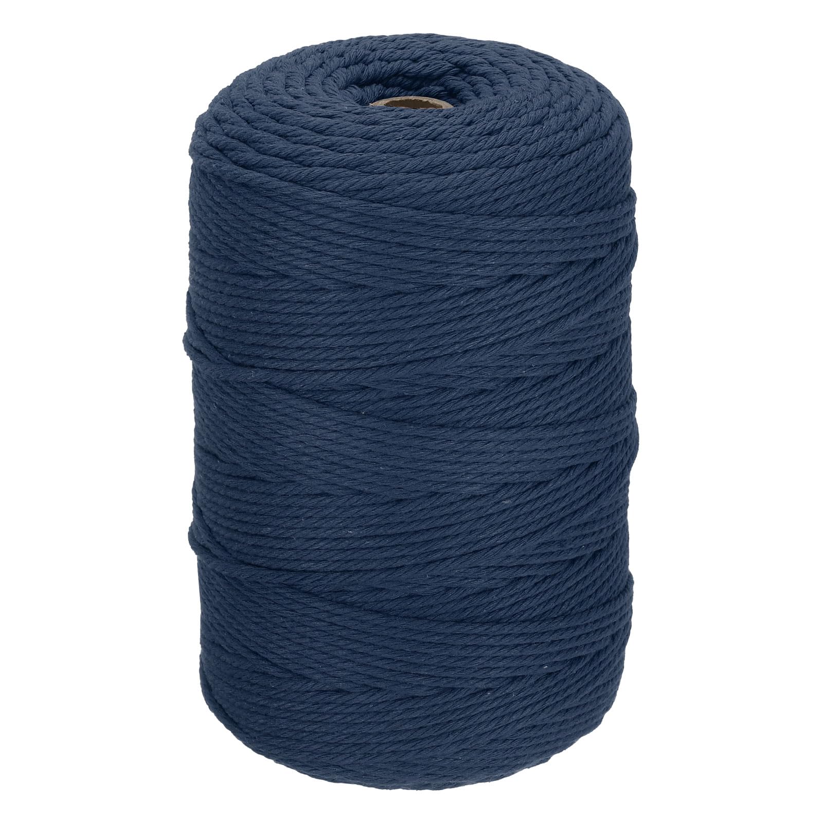 DMiotech 3mm x 300M (328 Yard) Navy Blue Natural Cotton Macrame Rope, Wall Hanging Handmade Single Strands Twisted Macrame Cotton Cord for Plant Hangers, Gift Wrapping Wedding