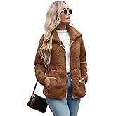 Vipwest Women's Fleece Jacket Full Zip Fall Winter Plus Size Warm Sherpa Jackets S-5XL