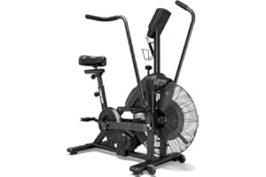 Eryntix Air Bike, Exercise Bike with Magnetic & Air Resistance Fan Bike, Stationary Bike for Home Cardio Workout, Adjustable Indoor Cycling Bike with APP & Dual Action Handlebars, 350lb Capacity