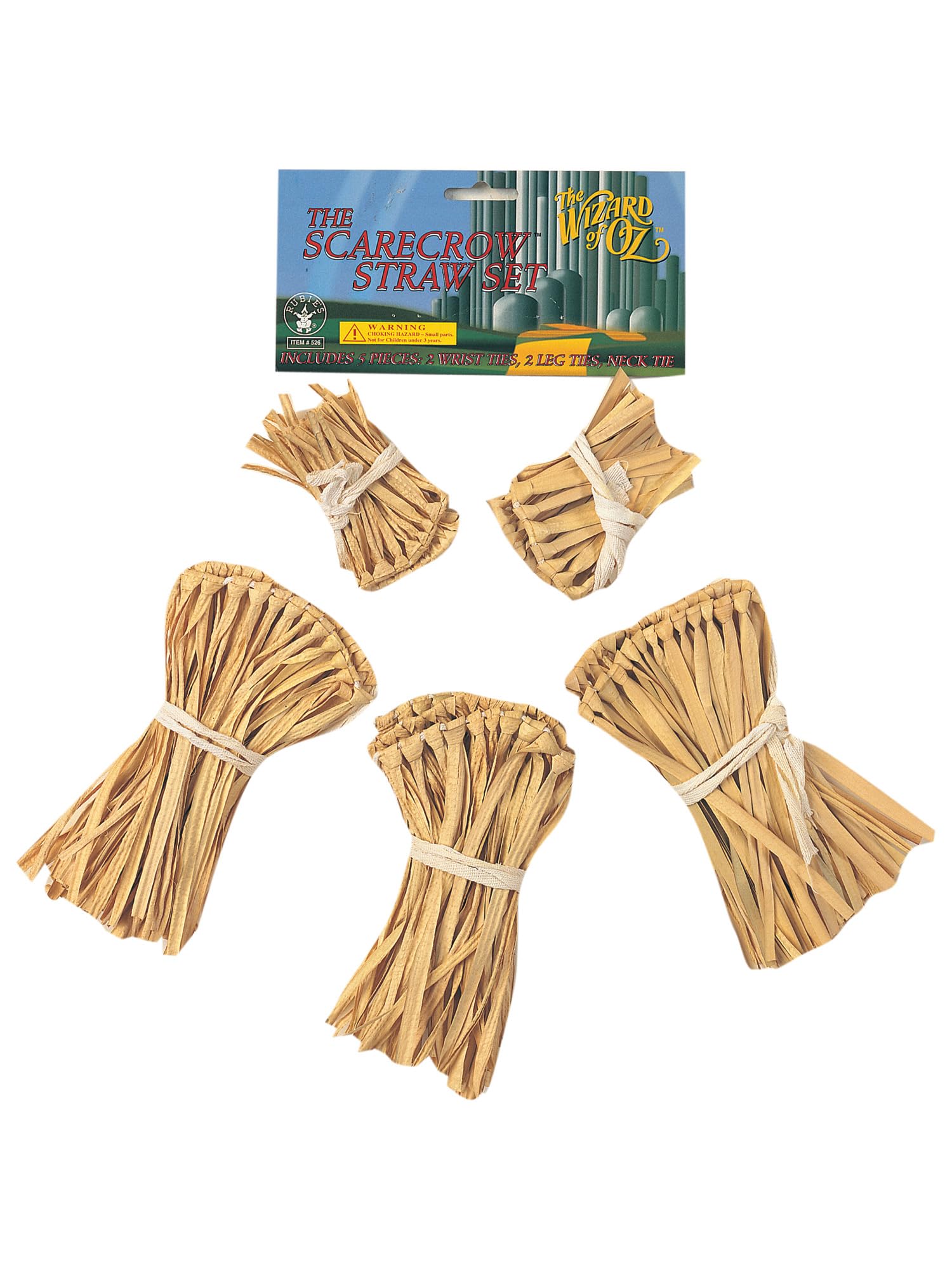 Rubies Official Scarecrow Straw Kit Fancy Dress Costume - One Size, Brown Halloween