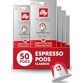 illy Espresso Capsules, Classico Medium Roast, 10 Count, 5 Pack | Coffee Pods for Espresso Original Line, Compatible Capsules, 100% Arabica, Premium Italian Coffee