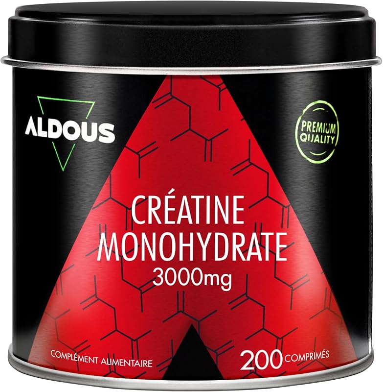 Creatine Monohydrate 3000mg -200 comprimés- Musculation, sport, pre workout