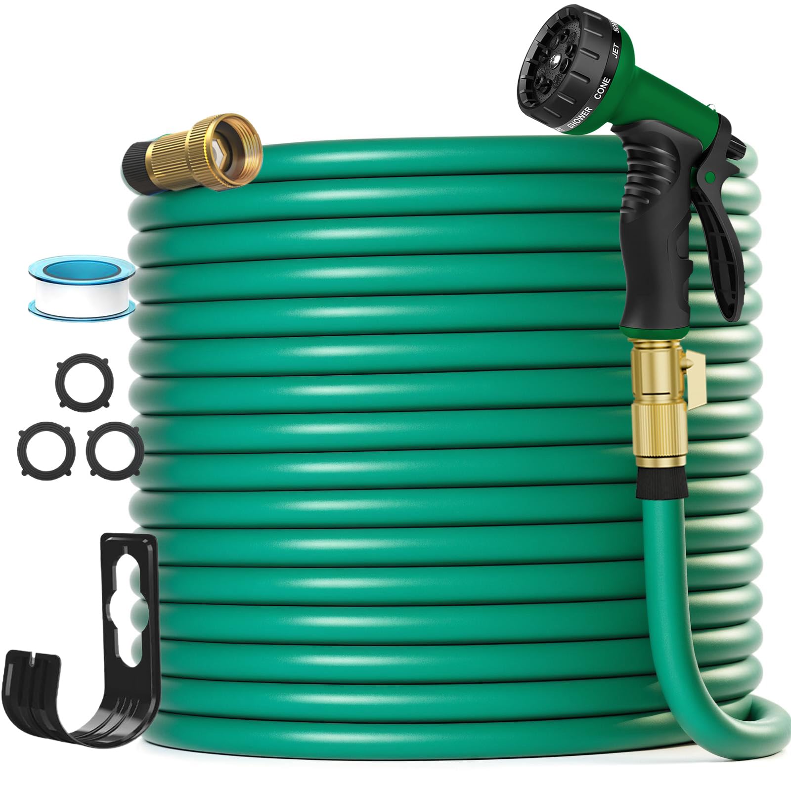 Photo 1 of ***(MISSING PARTS -SELLING AS IS) ***
Garden Hose 100ft, with Nozzles for Yard, Outdoor - Never Kink & Tangle, Flexible Water Hose for Outdoor Watering