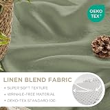 Joydeco Sage Green Boho Curtains 108in 2 Panels Rod Pocket Semi Sheer view 3
